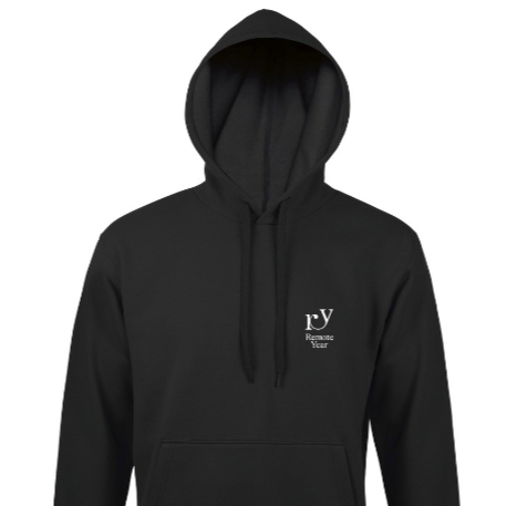 Hoodie with pouch and embroidered with Remote Year logo